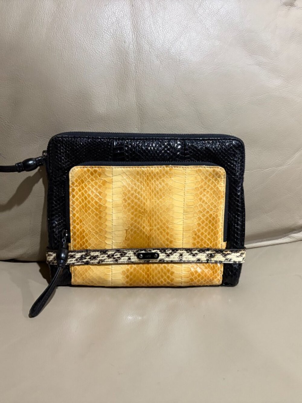 "Rafe" Snake Skin clutch/pouch (Preowned)